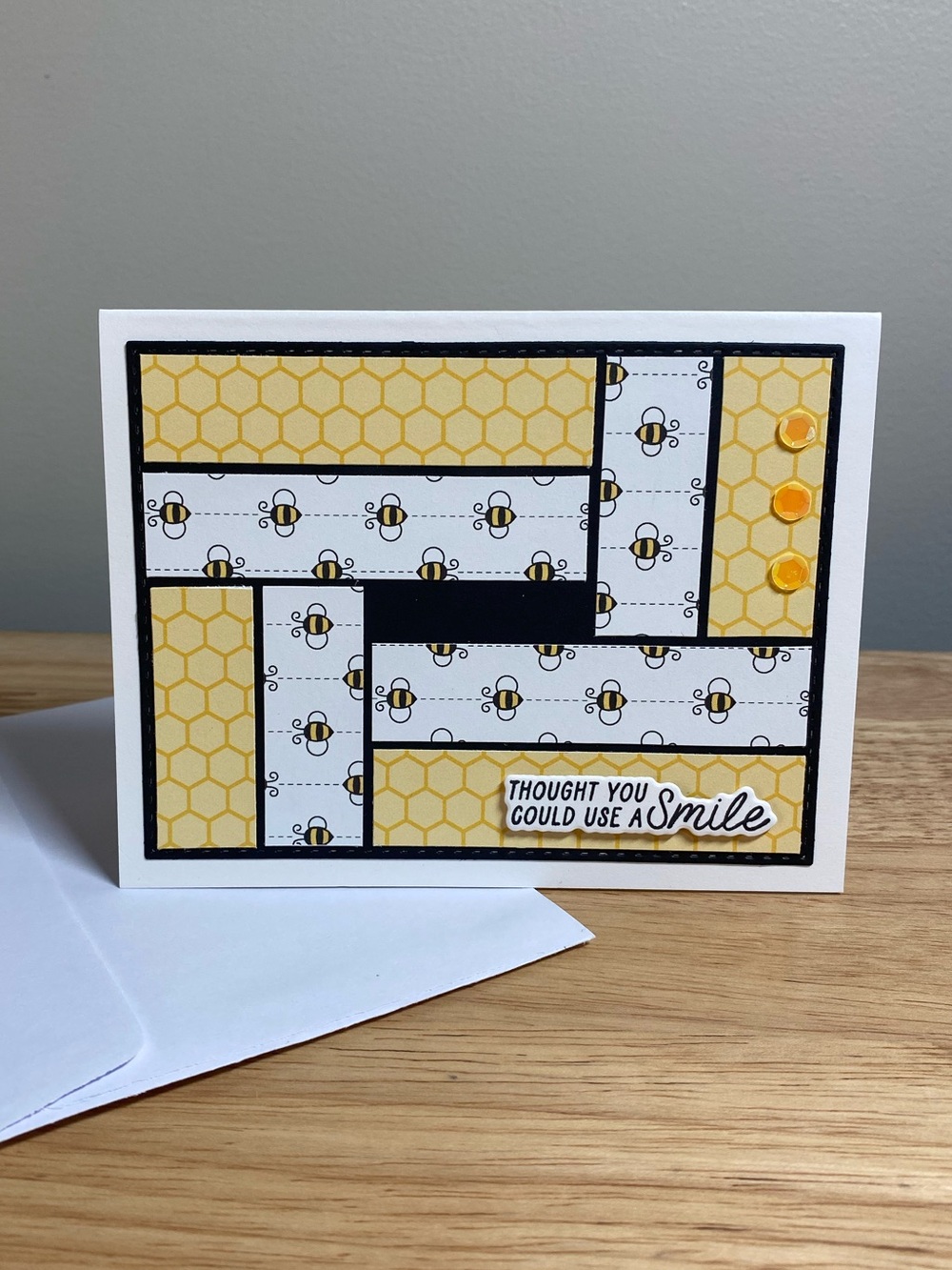 Thought You Could Use A Smile Bee Greeting Card – Handmade A2 Card Any Occasion